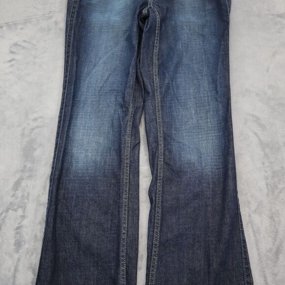 Calvin Klein Jeans Womens 6 Blue Denim Flat Front Pockets Lean Boot Pants - Picture 9 of 16